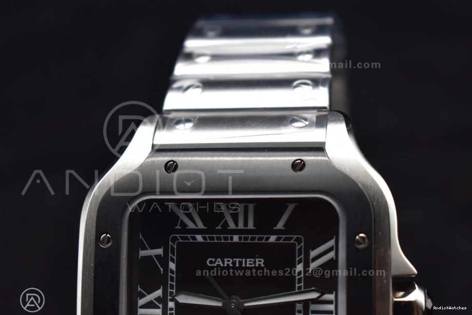 MIYOTA Cartier Bracelet Edition Best 3KF Santos SS on de NewStyle Black 1:1 40mm SS Bezel Dial 1049 White 0204